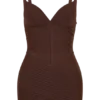 Minivestido de punto tipo vendaje Maison – Chocolate Minivestido de punto tipo vendaje Maison – Chocolate