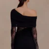 Minivestido de punto y encaje Luxie – Negro Minivestido de punto y encaje Luxie – Negro
