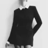Minivestido de traje Gretchen – Negro