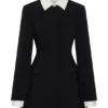 Minivestido de traje Gretchen – Negro