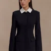 Minivestido de traje Gretchen – Negro