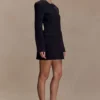 Minivestido de traje Gretchen – Negro