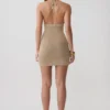 Minivestido halter de lurex de Renesmay – Dorado Minivestido halter de lurex de Renesmay – Dorado