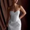 Minivestido Suzette con lazo de tafetán – Blanco Minivestido Suzette con lazo de tafetán – Blanco