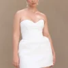 Minivestido Suzette con lazo de tafetán – Blanco Minivestido Suzette con lazo de tafetán – Blanco