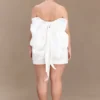 Minivestido Suzette con lazo de tafetán – Blanco Minivestido Suzette con lazo de tafetán – Blanco