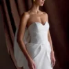 Minivestido Suzette con lazo de tafetán – Blanco Minivestido Suzette con lazo de tafetán – Blanco
