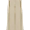 Pantalón de lino de talle medio y pierna ancha Raya – Beige natural Pantalón de lino de talle medio y pierna ancha Raya – Beige natural