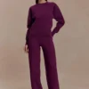 Pantalón de punto Lauren – Ciruela Pantalón de punto Lauren – Ciruela
