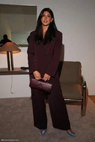 Pantalón de traje de pierna ancha Arlo – Caoba