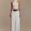 Pantalón de traje de pierna ancha Arlo – Marfil Pantalón de traje de pierna ancha Arlo – Marfil
