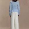Pantalón de traje de pierna ancha Arlo – Marfil Pantalón de traje de pierna ancha Arlo – Marfil