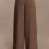 Pantalón de traje de pierna ancha Arlo – Marrón cacao Pantalón de traje de pierna ancha Arlo – Marrón cacao