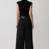 Pantalón de traje de pierna ancha Arlo – Negro Pantalón de traje de pierna ancha Arlo – Negro