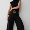 Pantalón de traje de pierna ancha Arlo – Negro Pantalón de traje de pierna ancha Arlo – Negro