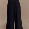 Pantalón jogger ancho fruncido Aspen – Negro Pantalón jogger ancho fruncido Aspen – Negro