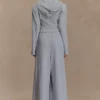 Pantalón jogger Aspen fruncido de pierna ancha – Gris claro jaspeado Pantalón jogger Aspen fruncido de pierna ancha – Gris claro jaspeado