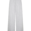 Pantalón jogger Aspen fruncido de pierna ancha – Gris claro jaspeado Pantalón jogger Aspen fruncido de pierna ancha – Gris claro jaspeado
