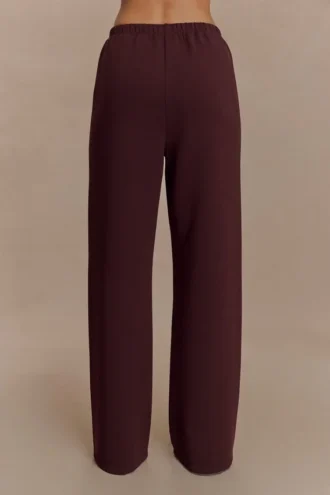 Pantalón jogger de pierna recta August – Chocolate