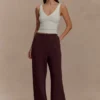 Pantalón jogger de pierna recta August – Chocolate Pantalón jogger de pierna recta August – Chocolate