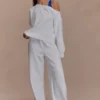 Pantalón jogger de pierna recta August – Marfil Pantalón jogger de pierna recta August – Marfil