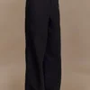 Pantalones anchos de algodón Campbell – Negro Pantalones anchos de algodón Campbell – Negro