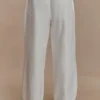 Pantalones anchos de algodón Janayia – Blanco Pantalones anchos de algodón Janayia – Blanco