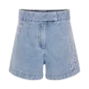 Pantalones cortos bordados Kylee – Azul medio Pantalones cortos bordados Kylee – Azul medio