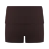 Pantalones cortos con vuelta Birdie – Chocolate Pantalones cortos con vuelta Birdie – Chocolate