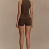 Pantalones cortos con vuelta Birdie – Chocolate Pantalones cortos con vuelta Birdie – Chocolate