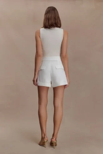 Pantalones cortos de algodón Aldea – Blanco