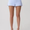 Pantalones cortos de algodón Allison – Rayas azules Pantalones cortos de algodón Allison – Rayas azules