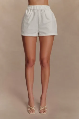 Pantalones cortos de algodón Annalee – Blanco