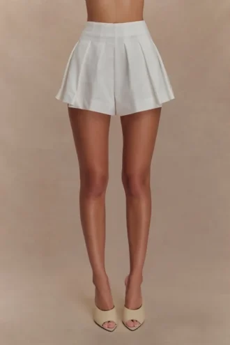 Pantalones cortos de algodón Issy – Blanco