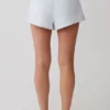 Pantalones cortos de algodón Josephine con cinturilla – Azul hielo Pantalones cortos de algodón Josephine con cinturilla – Azul hielo