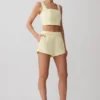 Pantalones cortos de algodón Josephine con cinturilla – Limón Pantalones cortos de algodón Josephine con cinturilla – Limón