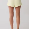 Pantalones cortos de algodón Josephine con cinturilla – Limón Pantalones cortos de algodón Josephine con cinturilla – Limón
