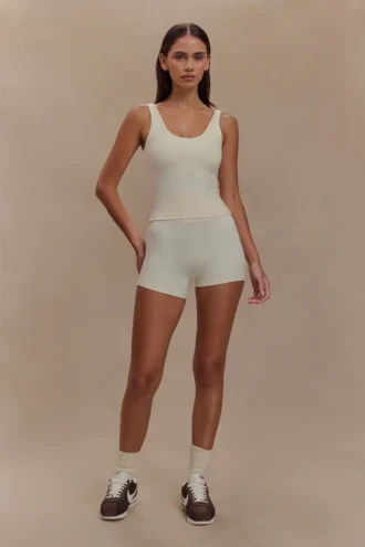 Pantalones cortos de ciclismo Orion Active – Marfil