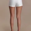 Pantalones cortos de crepé elástico Blanca – Blanco Pantalones cortos de crepé elástico Blanca – Blanco