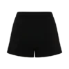 Pantalones cortos de crepé elástico Blanca – Negro Pantalones cortos de crepé elástico Blanca – Negro