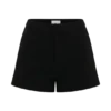 Pantalones cortos de crepé elástico Blanca – Negro Pantalones cortos de crepé elástico Blanca – Negro