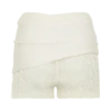 Pantalones cortos de croché Liora con superposición de punto – Marfil Pantalones cortos de croché Liora con superposición de punto – Marfil