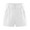 Pantalones cortos de lino con cinturón Scout – Blanco