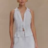 Camisa sin mangas de lino Scout – Blanca Camisa sin mangas de lino Scout – Blanca