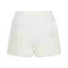 Pantalones cortos de lino Melody con encaje – Blanco