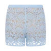 Pantalones cortos de punto de ganchillo Aeline – Azul cielo