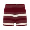 Pantalones cortos de punto Philly Stripe – Burdeos/Crema Pantalones cortos de punto Philly Stripe – Burdeos/Crema