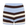 Pantalones cortos de punto Philly Stripe – Chocolate/Azul Pantalones cortos de punto Philly Stripe – Chocolate/Azul
