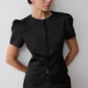Pantalones cortos de satén Anne – Negro Pantalones cortos de satén Anne – Negro