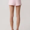 Pantalones cortos de satén Anne – Rosa pálido Pantalones cortos de satén Anne – Rosa pálido